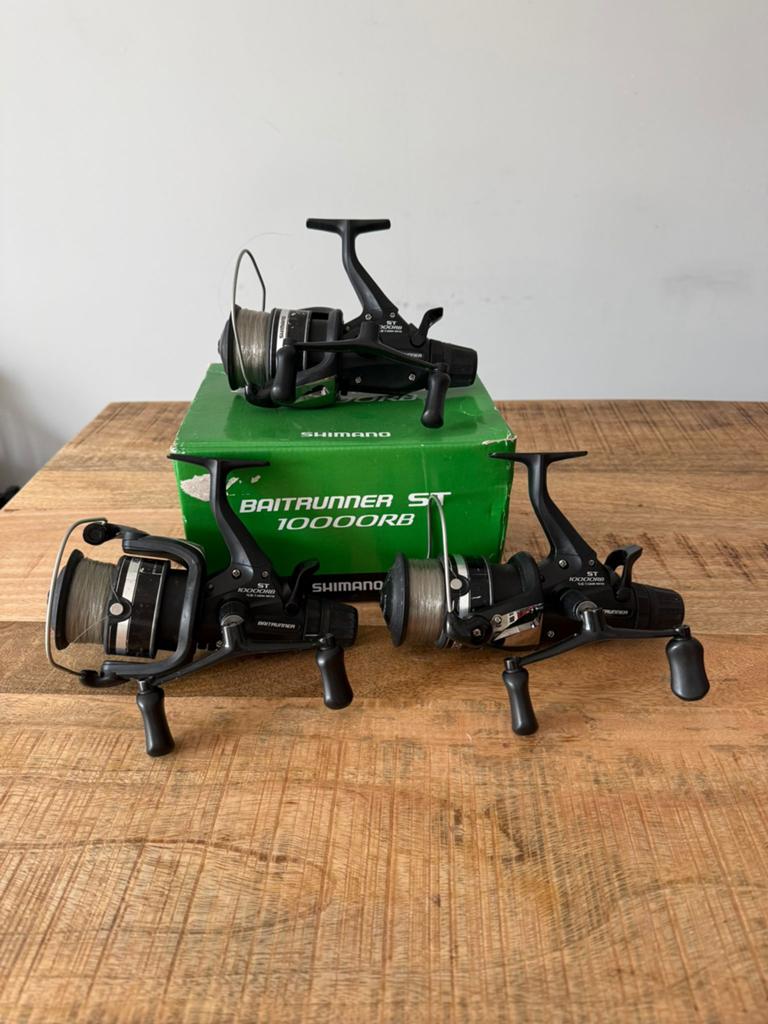 Shimano baitrunner ST10000RB (set van 3) karper, Ophalen of Verzenden, Gebruikt, Molen