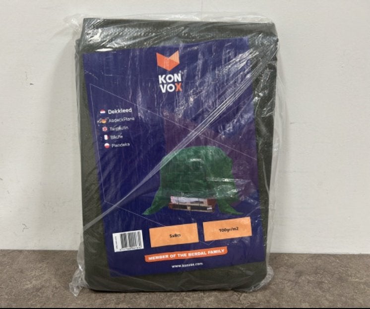 Dekkleed Konvox 5x8m Groen 100g/m² Dekzeil NIEUW, Berdal Rubber & Plastics B.V., Sales@berdal.com, Nieuw, Bedrijvenpark Twente 193, 7602 KG Almelo, Nederland