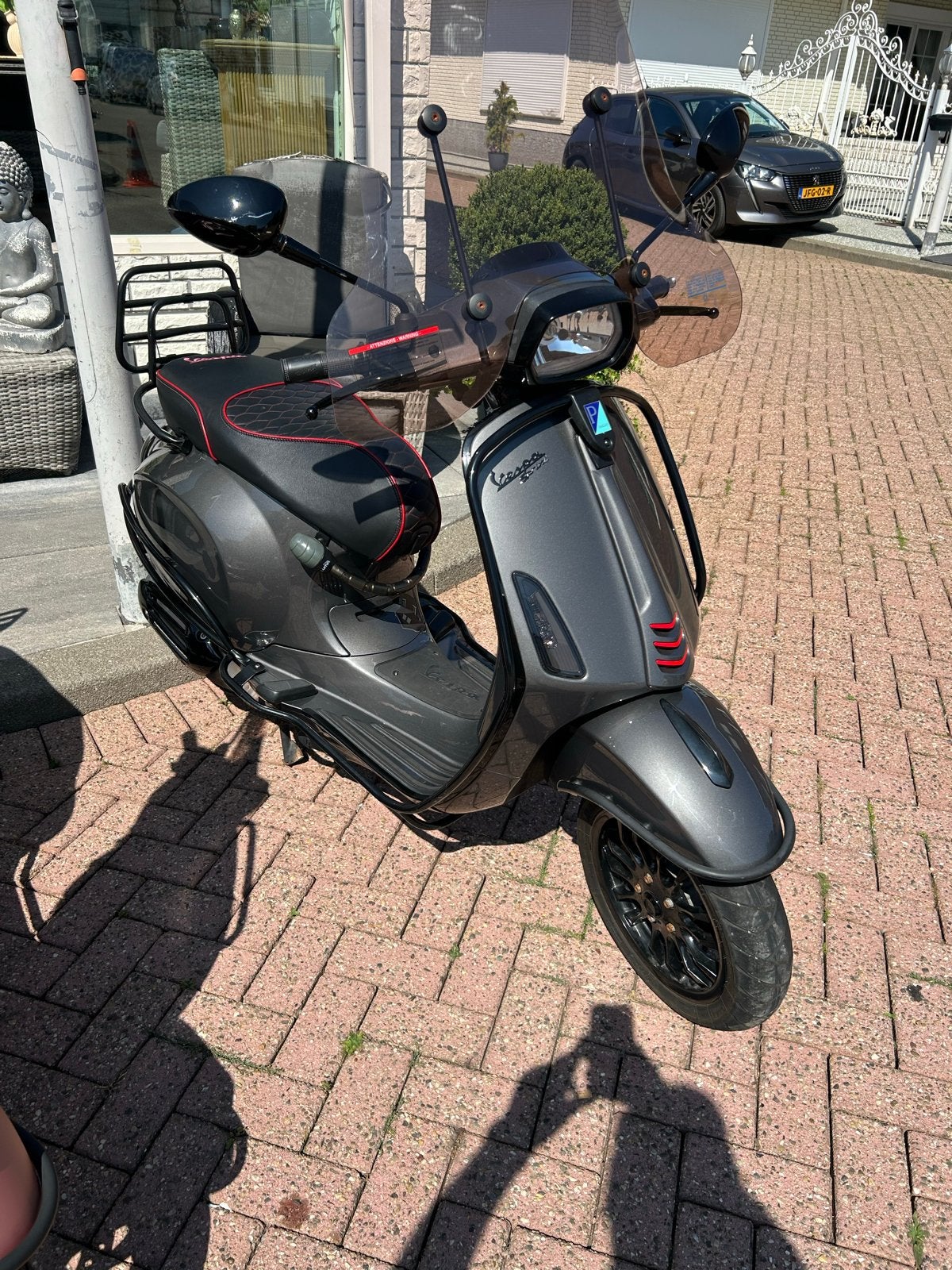 Vespa Sprint Sport 2018 Grijs - Zo goed als nieuw, Ophalen, Overige modellen, Zo goed als nieuw, Maximaal 25 km/u
