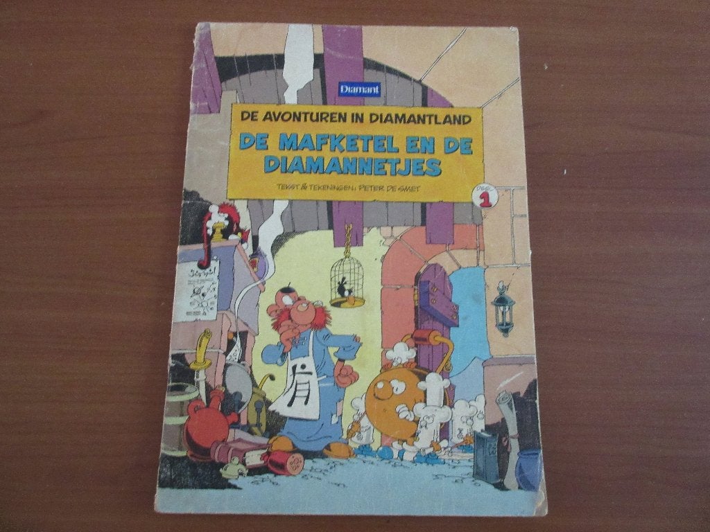 De avonturen in Diamantland. De Mafketel en de Diamannetjes, Eén stripboek, Ophalen of Verzenden, Gelezen, Peter De Smet
