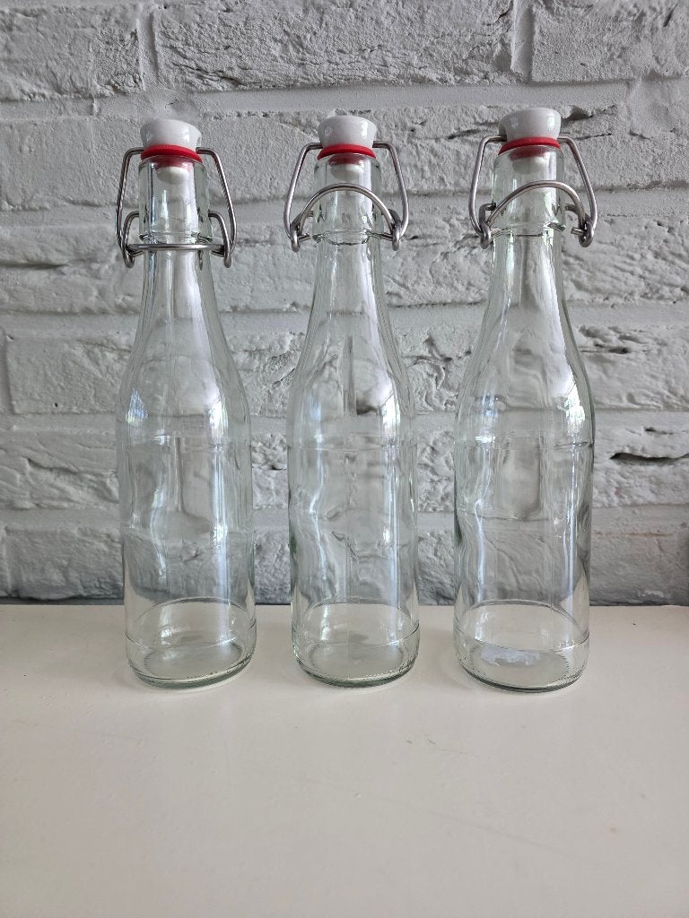 3 beugelflessen -  ca. 300 ml, Overige typen, Ophalen, Zo goed als nieuw, Glas
