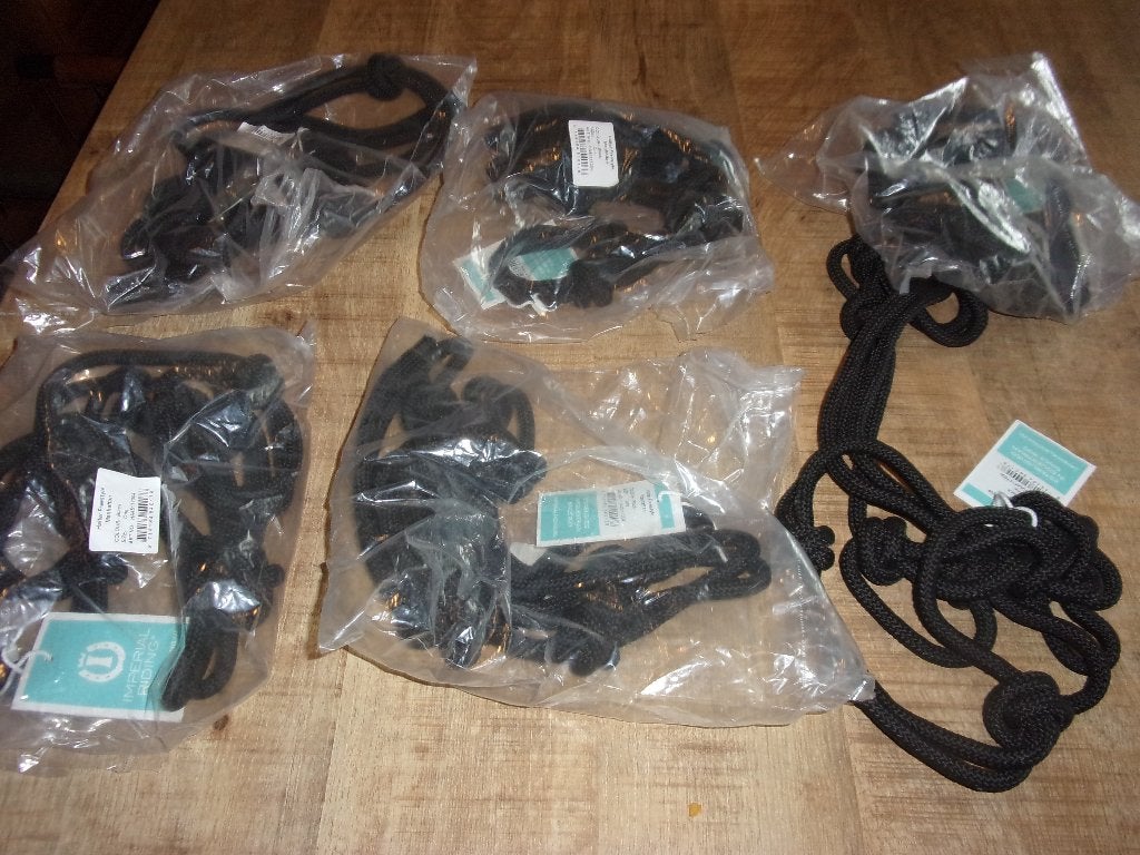 Partij touwhalsters zwart 6x freestyle halster, Nieuw, Ophalen of Verzenden, Zwart, Halster
