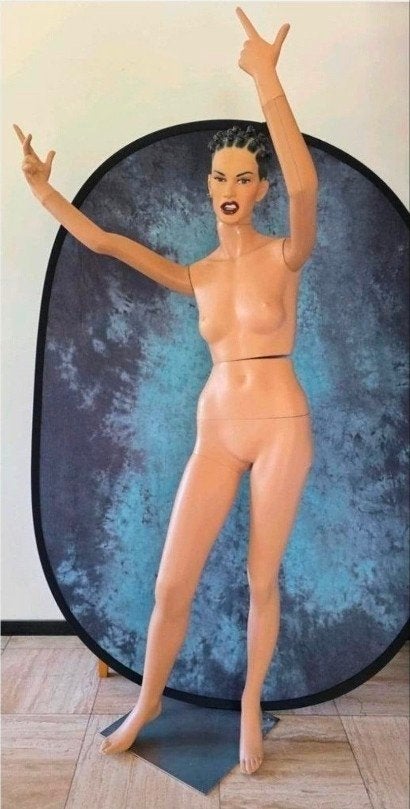 Vintage Luxe Mannequin paspop etalagepop flexibele armen, Ophalen, Gebruikt, Paspop