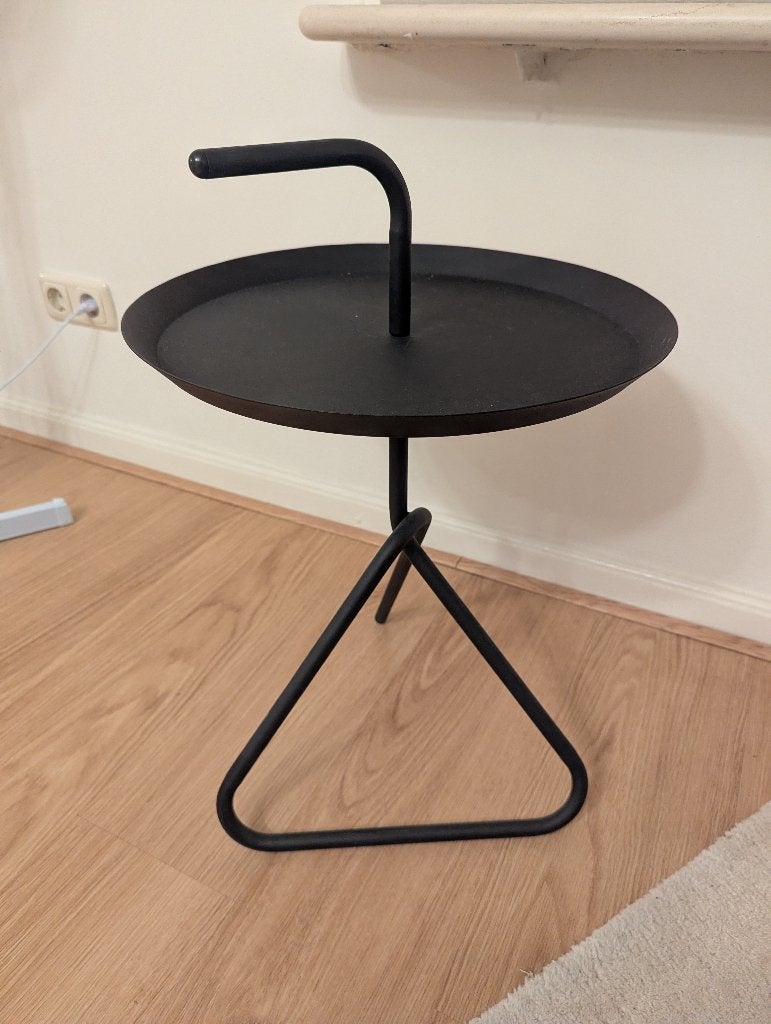 Klein rond bijzettafeltje, Ophalen, Gebruikt, 50 tot 100 cm, Rond