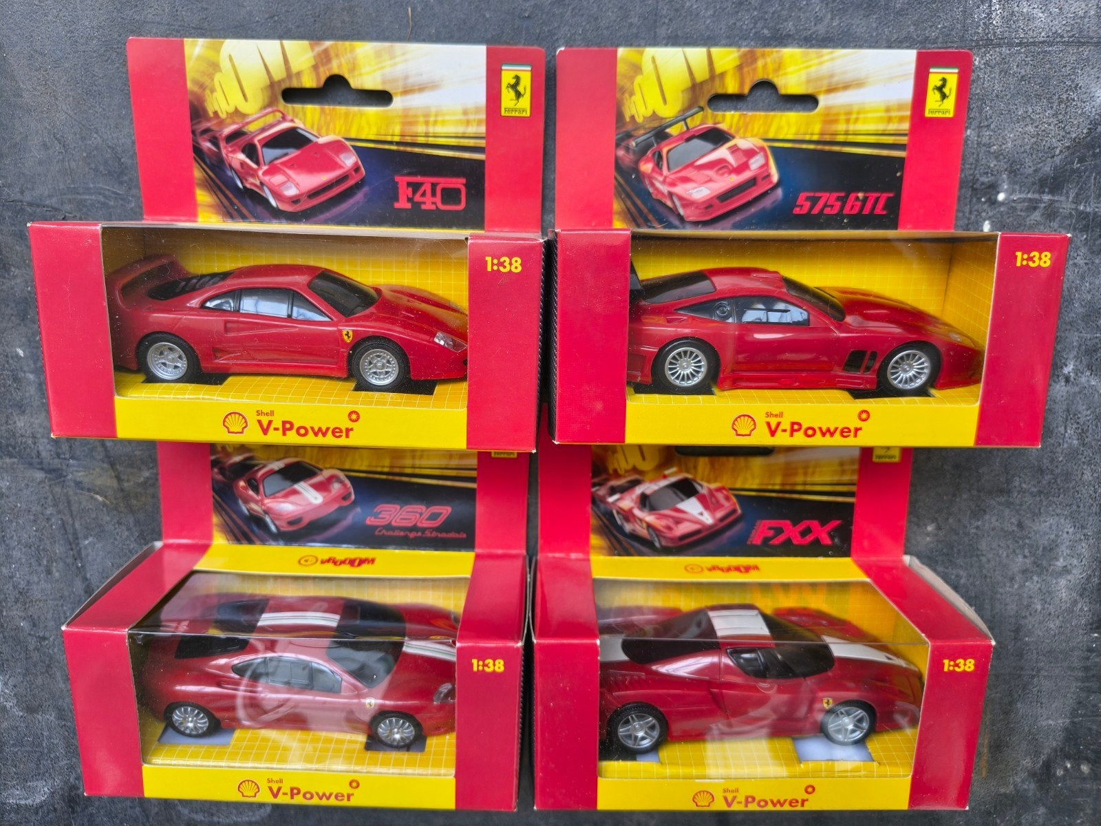 Shell Ferrari Collectie - 4 Modellen 1:38, Ophalen of Verzenden, Nieuw, Auto