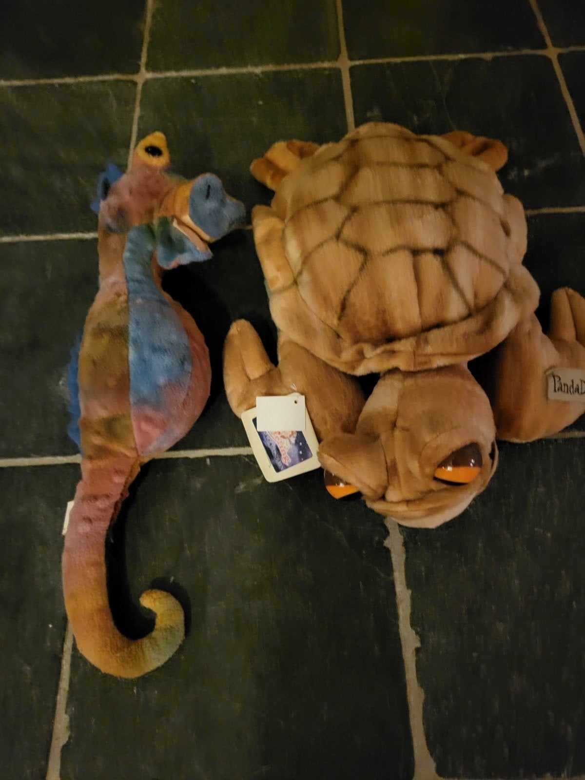 Pandadroom Knuffels: Zeepaardje en Schildpad, Verzamelen, Ophalen of Verzenden, Gebruikt, Overige typen