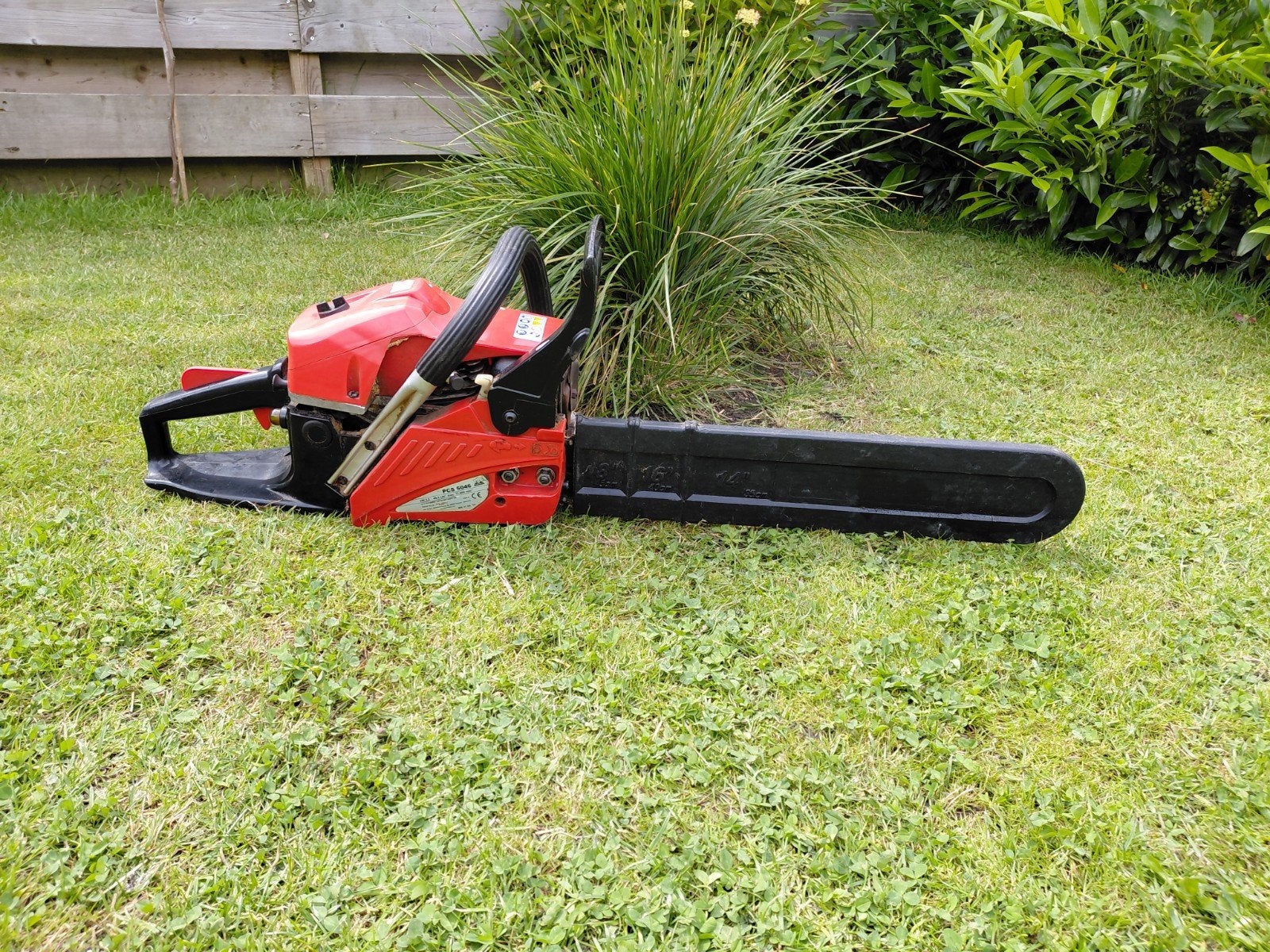 Topcraft kettingzaag 46cm - Krachtige zaag voor houtwerk, Ophalen, Gebruikt, Kettingzaag, Topcraft