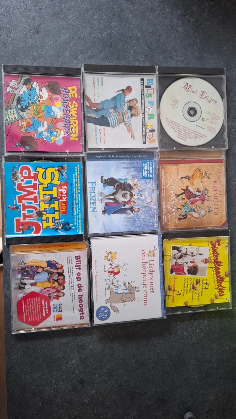 Grote collectie kinder CD's: Smurfen, Frozen, Sinterklaas, Gebruikt, 6 tot 9 jaar, Boxset, Ophalen of Verzenden