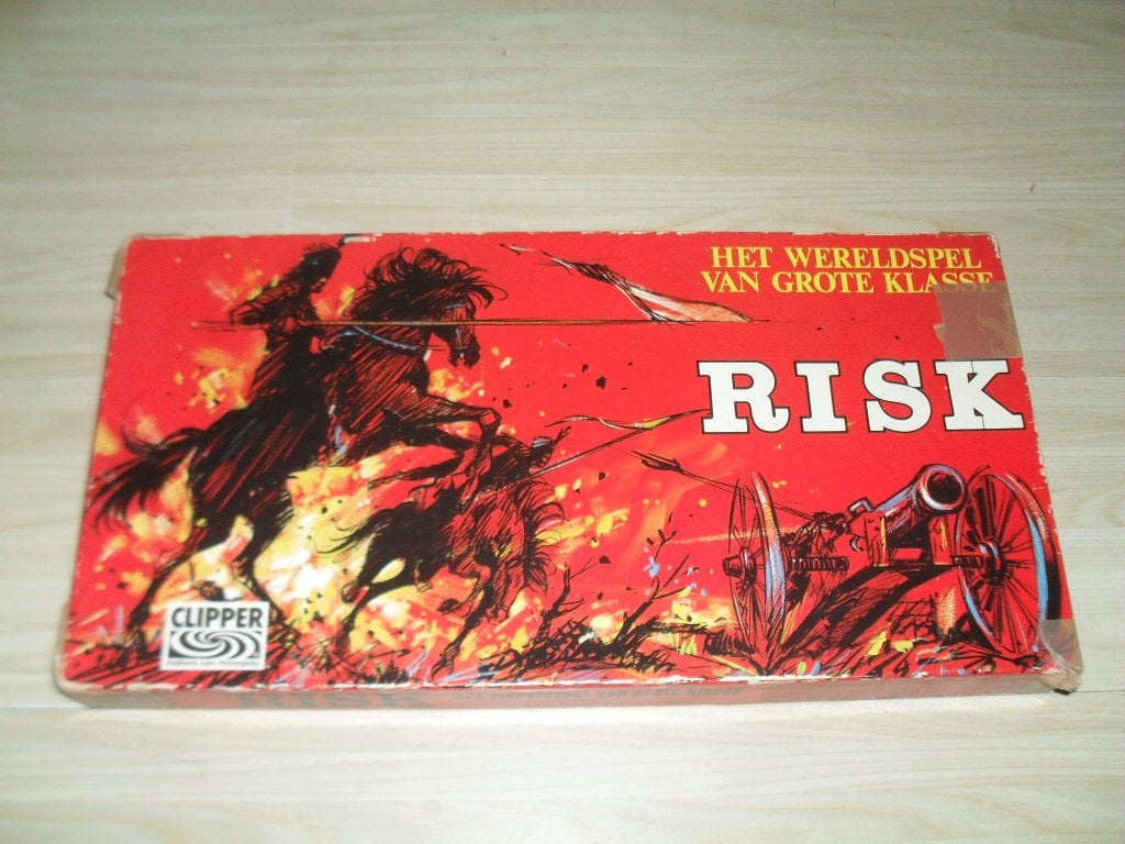 Risk rode doos vintage, Hobby en Vrije tijd, Gezelschapsspellen | Bordspellen, Vijf spelers of meer, Ophalen, Gebruikt, Clipper