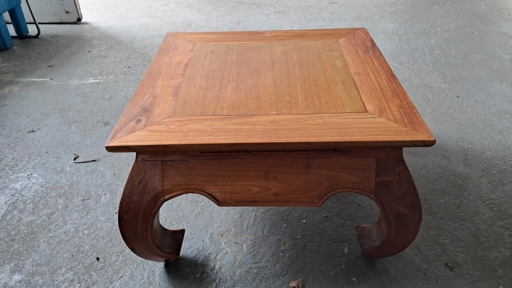 Unieke Opium Salontafel - Massief Hout, Ophalen, Gebruikt, 50 tot 100 cm, Oosters, Koloniaal, Klassiek
