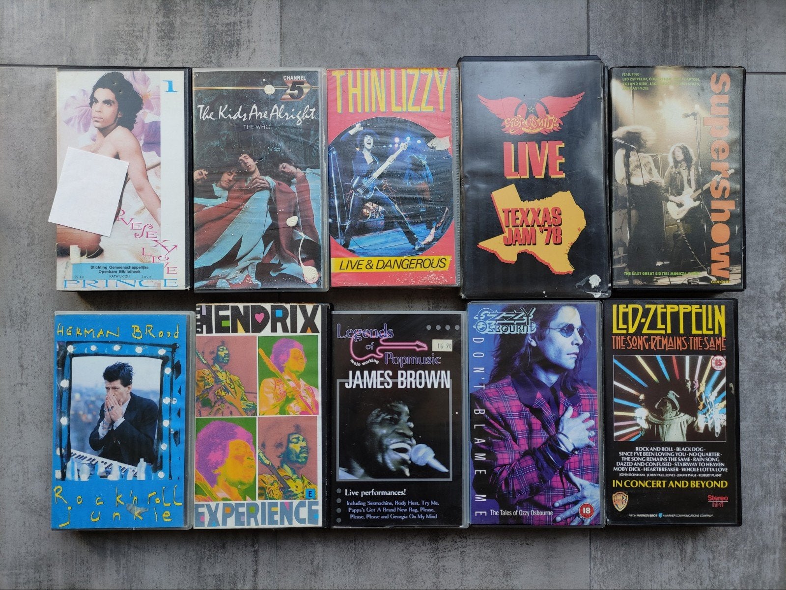 Lot van 10 muziek vhs videobanden, Cd's en Dvd's, Ophalen of Verzenden, Zo goed als nieuw