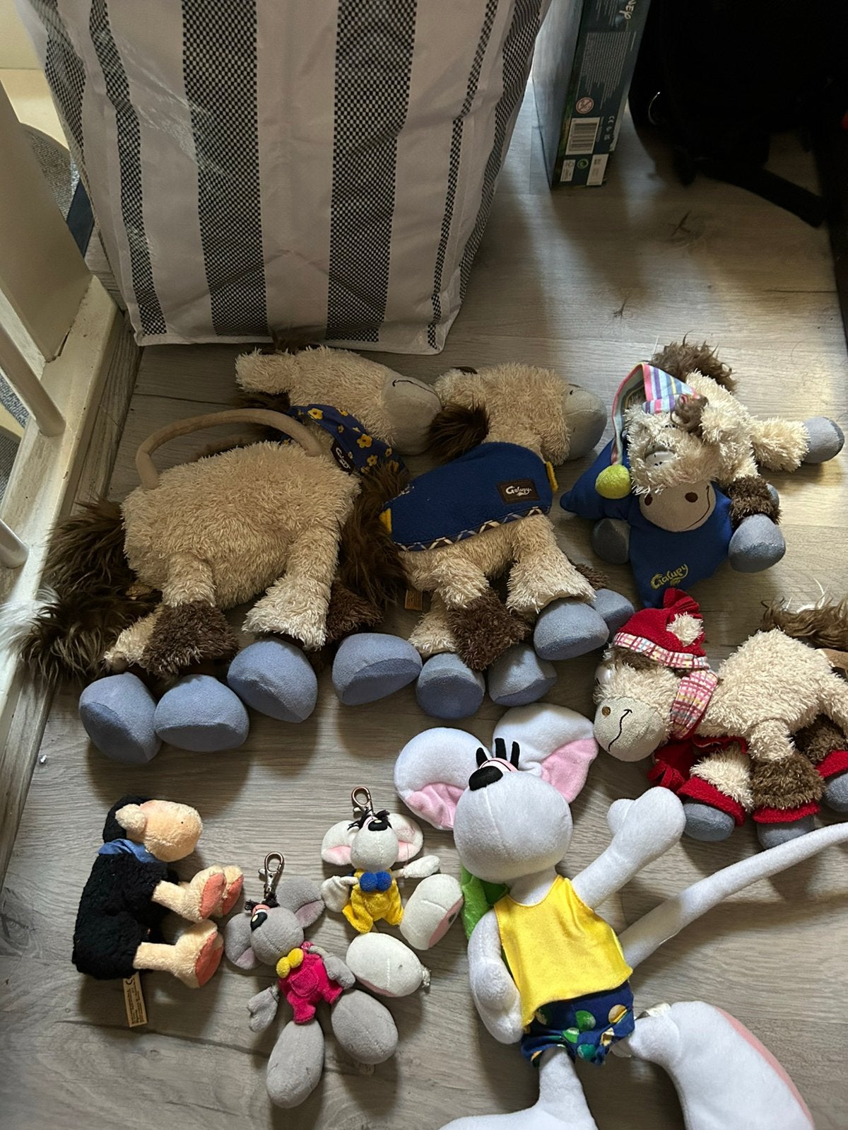Diddl verzameling 6 knuffels en 2 sleutelhangers., Ophalen of Verzenden, Gebruikt, Knuffel