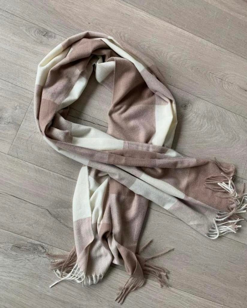 Taupe Crème Sjaal - Nieuw, Kleding | Dames, Ophalen of Verzenden, Nieuw