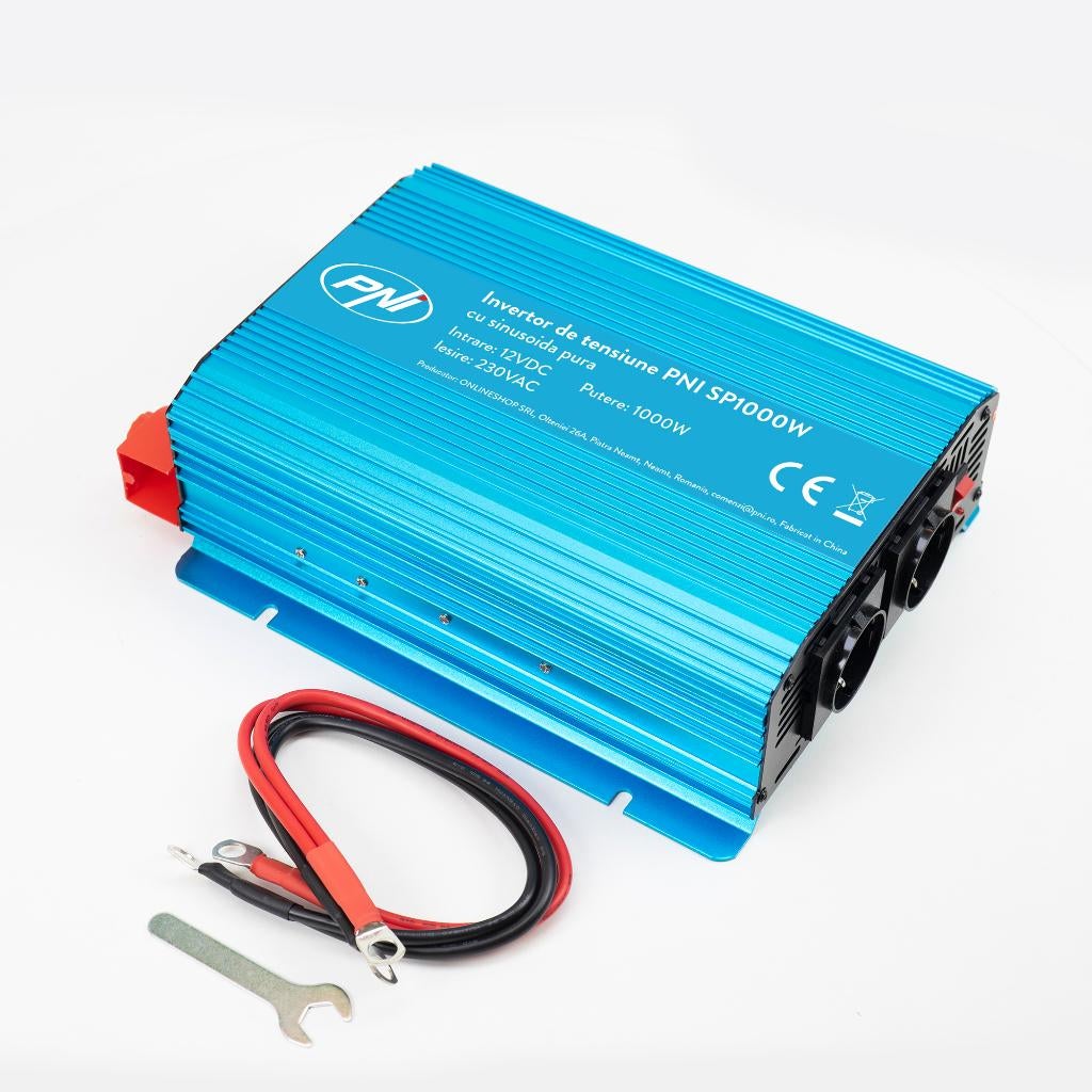 PNI SP1000W Zuivere Sinus Omvormer 12V DC-230V AC, Ophalen of Verzenden, Zo goed als nieuw