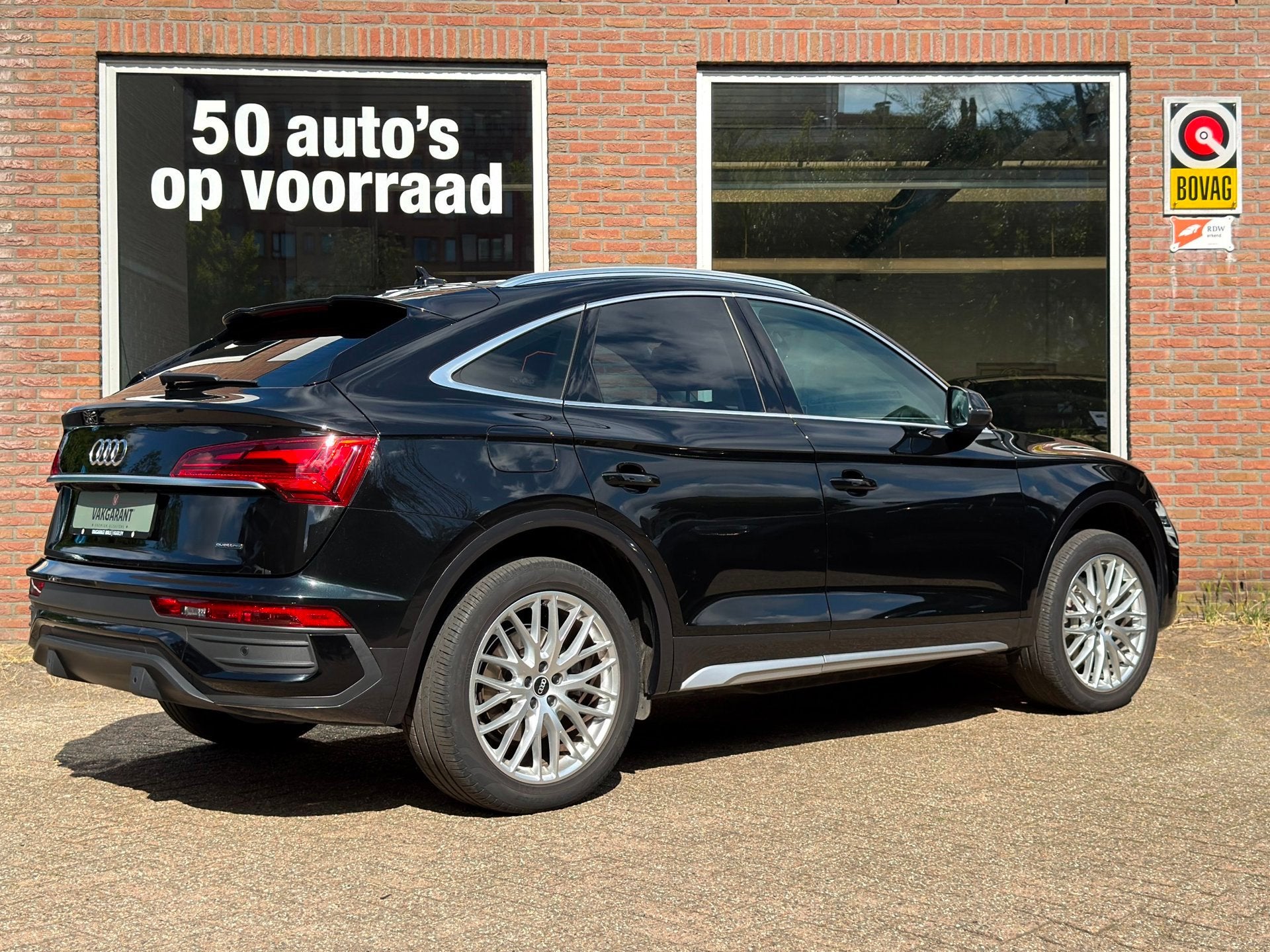 Audi Q5 Sportback 50 TFSI e S edition | HUD | B&O | Navi | A, Auto's, Audi, 14 kWh, Gebruikt, Zwart, 4 cilinders