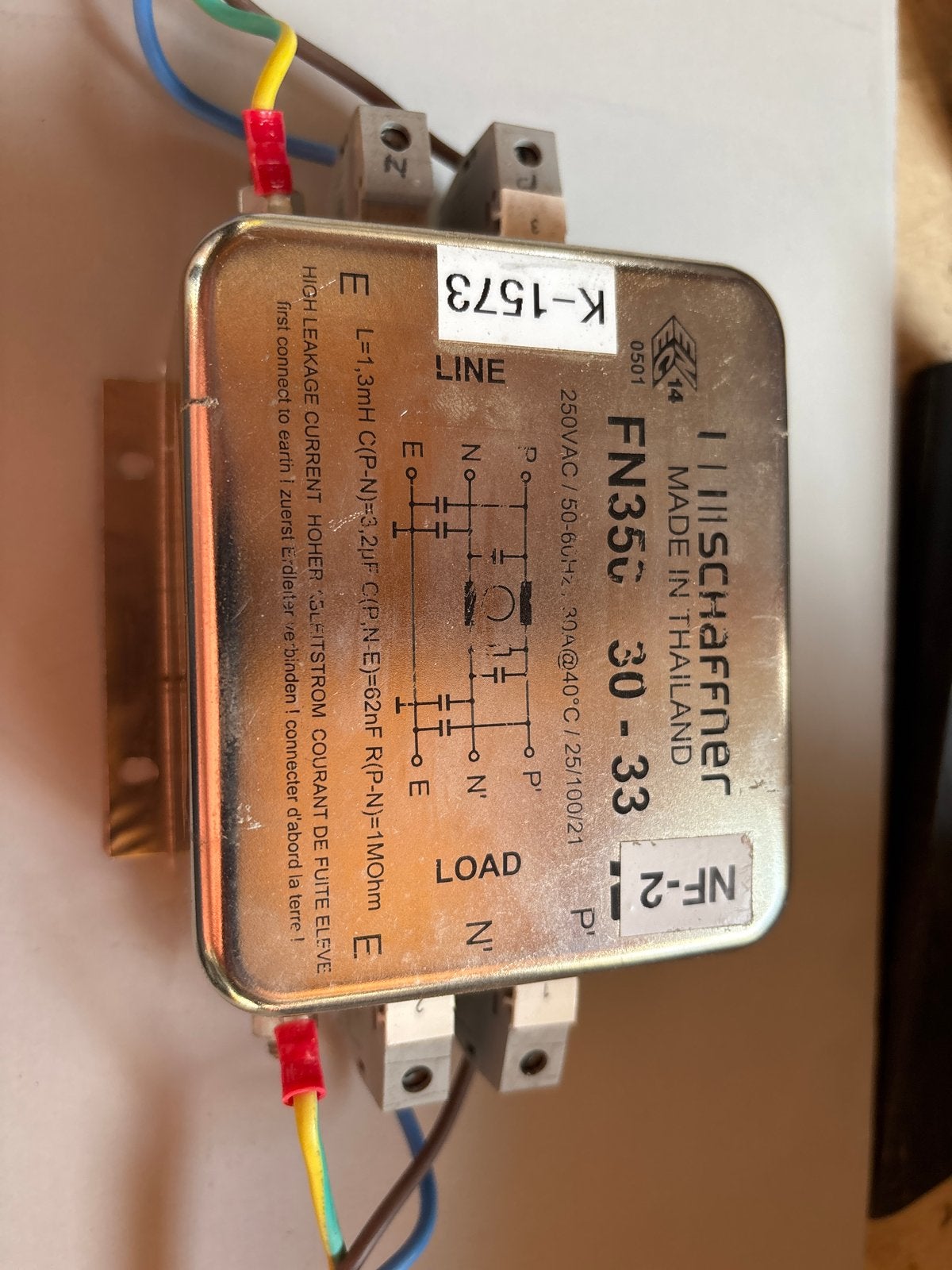 Schaffner FN350-30-33 Netfilter - Hoogwaardige EMI-filter, Ophalen of Verzenden, Zo goed als nieuw