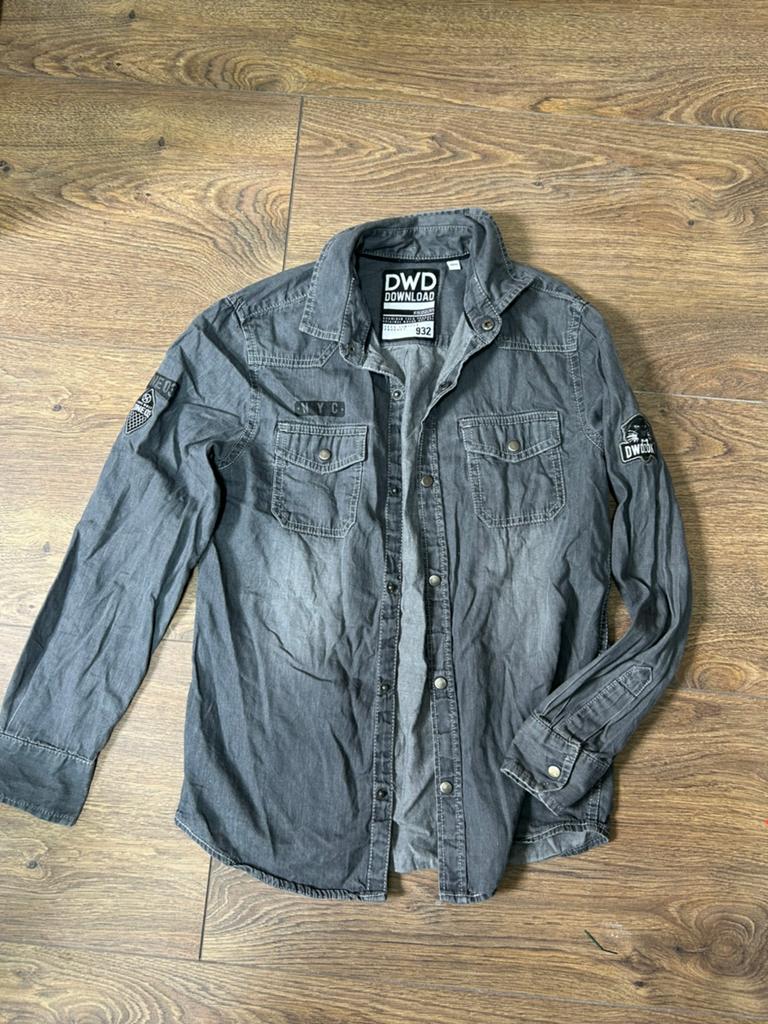 146/152 dwd download blouses Grijs, Ophalen of Verzenden, Zo goed als nieuw, Jongen