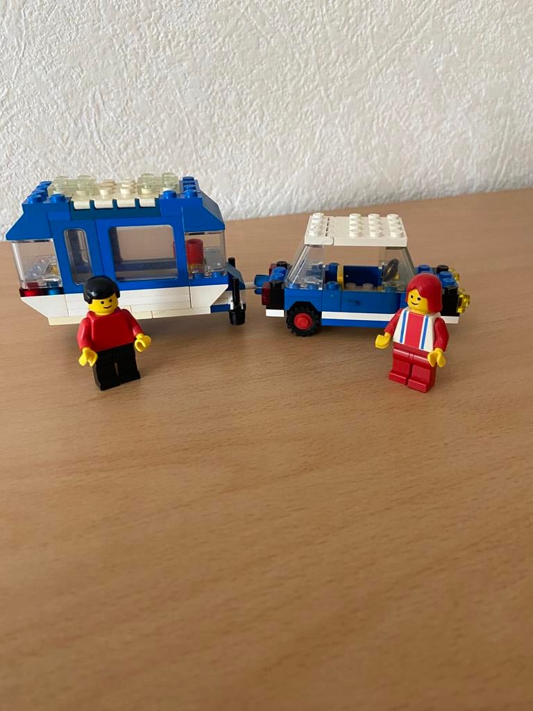Leuke vintage auto met caravan.  6694., Ophalen of Verzenden, Gebruikt, Lego