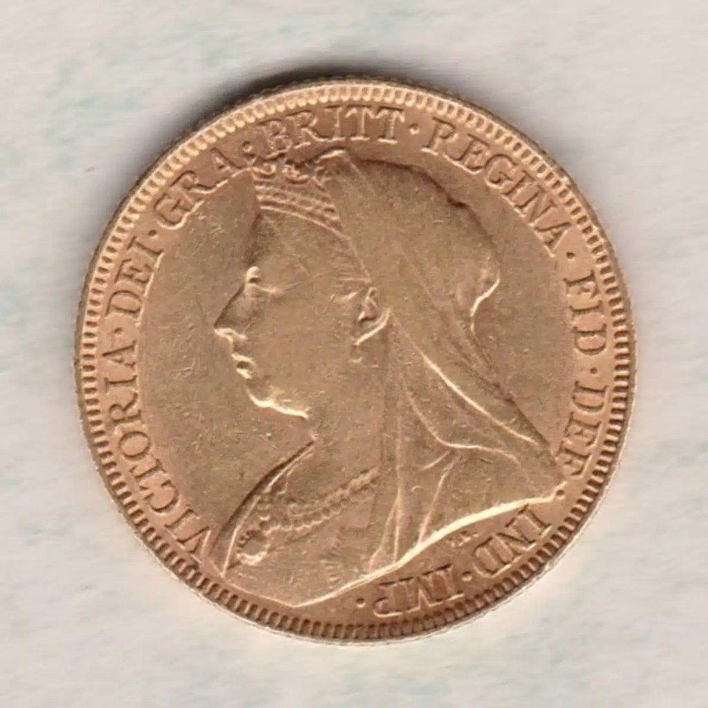 Gold full sovereign 1896 Queen Victoria, veiled head, Ophalen, Overige landen, Losse munt, Goud