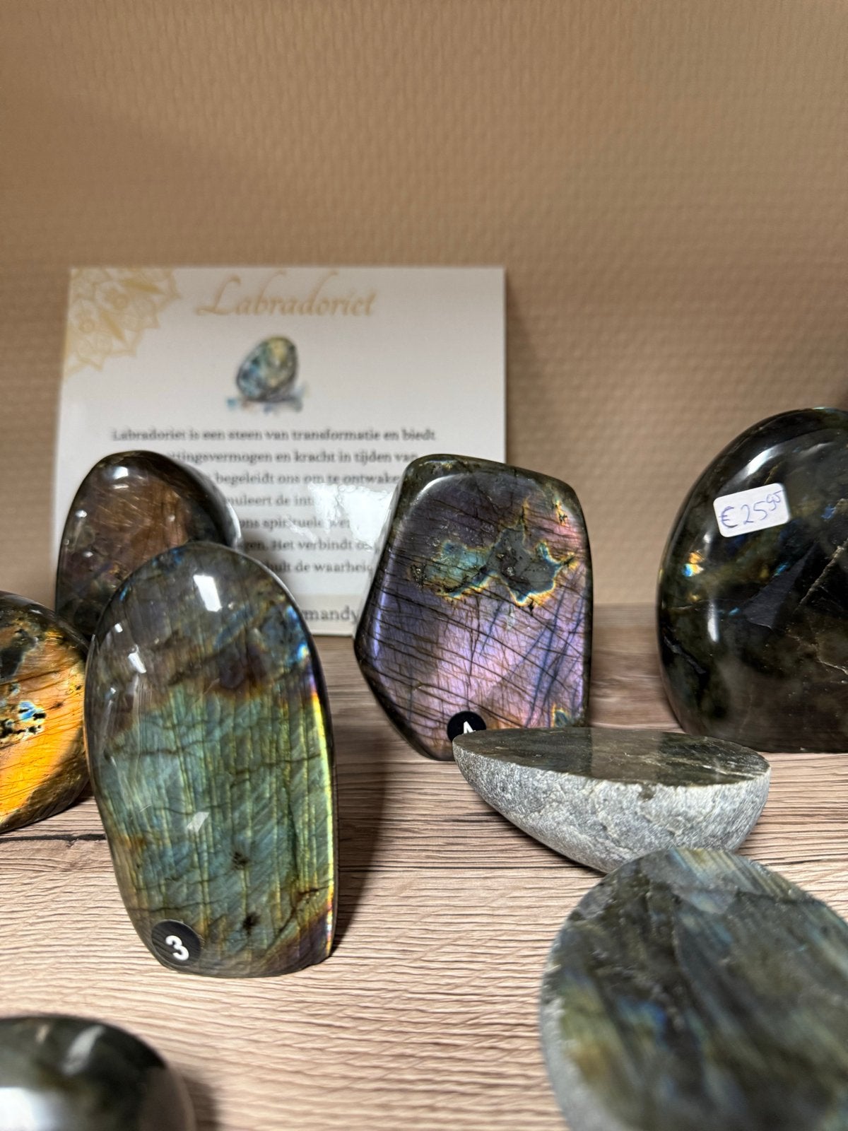 Opheffingsuitverkoop: Labradoriet Edelstenen & Mineralen, Ophalen of Verzenden, Mineraal