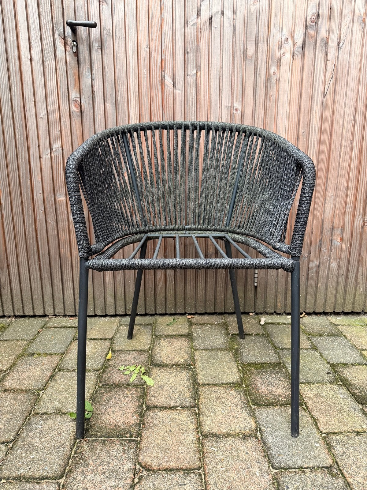 Set van 6 Kave Home Yanet stoelen met zitkussens, Huis en Inrichting, Ophalen, Kunststof, Gebruikt, Grijs
