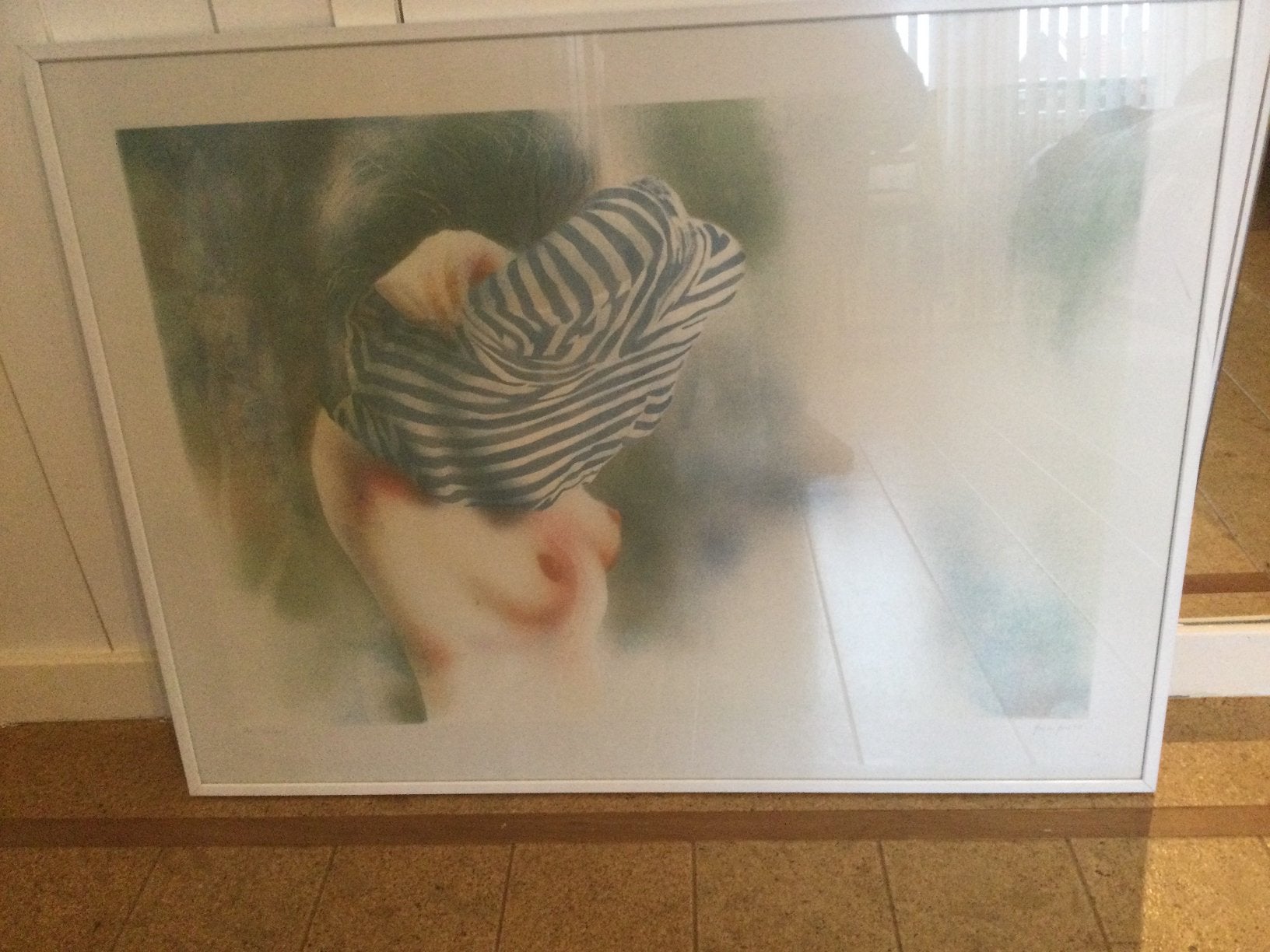 Grote ingelijste zeefdruk - Hans van Horck - Abandon 1, Antiek en Kunst, Kunst | Litho's en Zeefdrukken, Ophalen