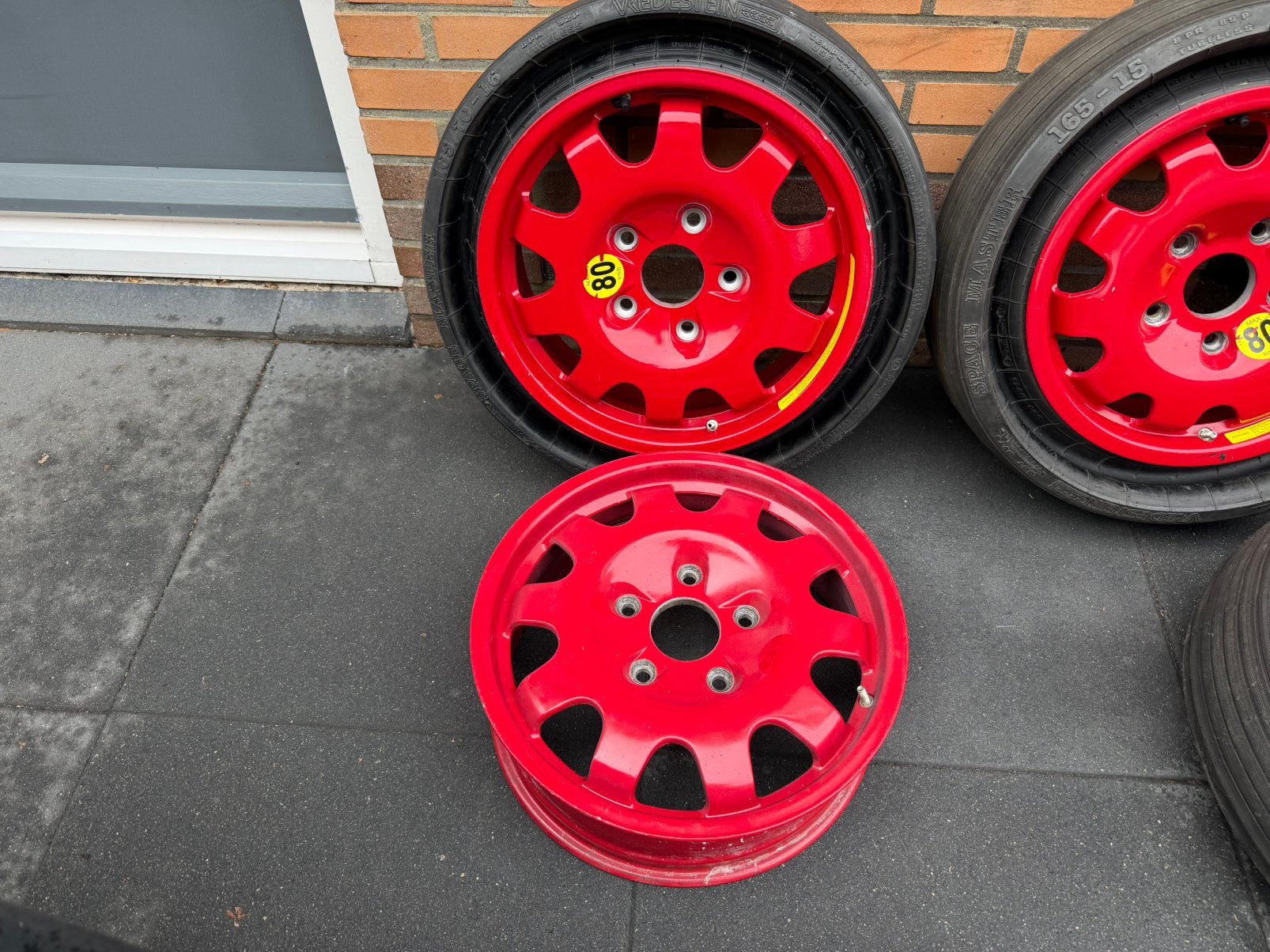 Porsche space savers 15 inch 2x 5J 5x130 en 2x 16 inch, Auto-onderdelen, Banden en Velgen, Ophalen, Gebruikt, Velg(en), 16 inch