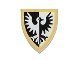 Lego Castle Schild Black Falcons Driehoekig Geel 3846p46, Lego, Ophalen of Verzenden, Zo goed als nieuw, Losse stenen