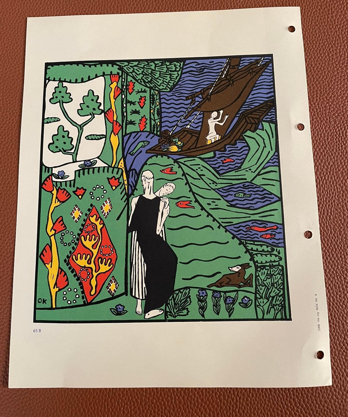 Oskar Kokoschka Litho uit Träumenden Knaben / Naaktstudie, Verzamelen, Ophalen of Verzenden