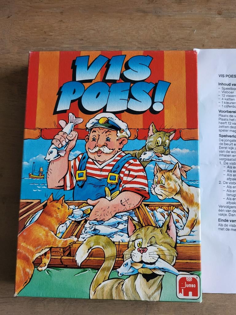 spel Vis poes vintage!, Hobby en Vrije tijd, Gezelschapsspellen | Bordspellen, Een of twee spelers, Ophalen of Verzenden, Gebruikt