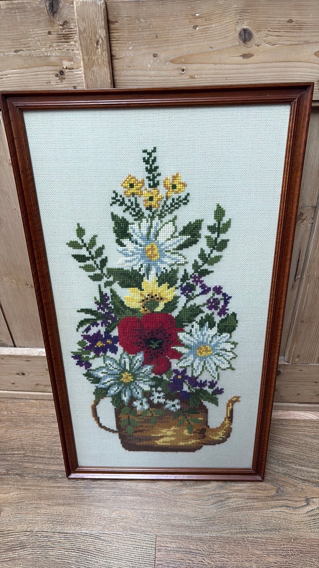 BORDUURWERK MET BLOEMEN 65x35, Ophalen of Verzenden, Zo goed als nieuw, Overige typen