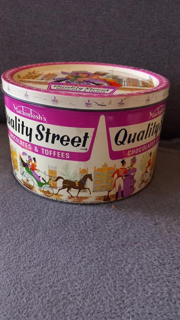Groot Mackintosh's Quality Street blik vintage, Verzamelen, Blikken, Gebruikt, Overige, Overige merken, Ophalen of Verzenden