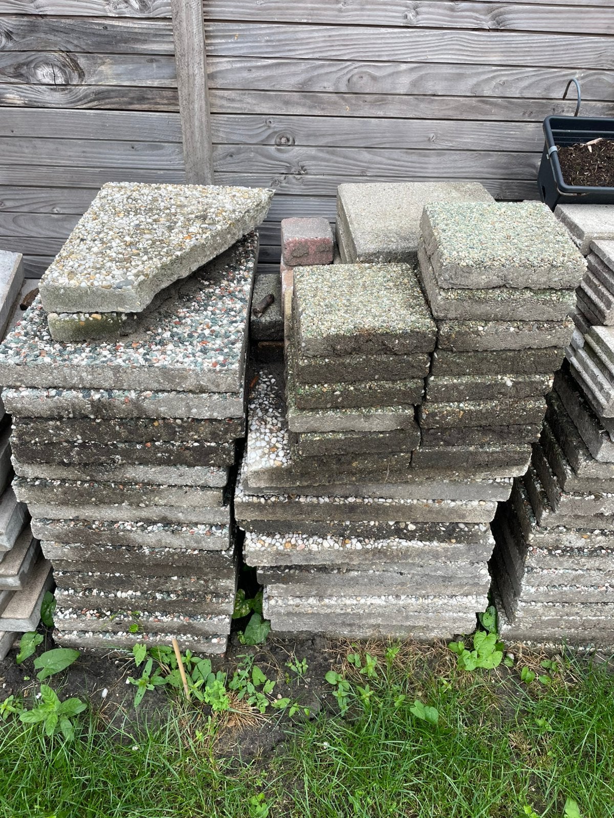 Gratis Grindtegels molenwiek terras, Tuin en Terras, Ophalen, Gebruikt, 10 m² of meer, Beton