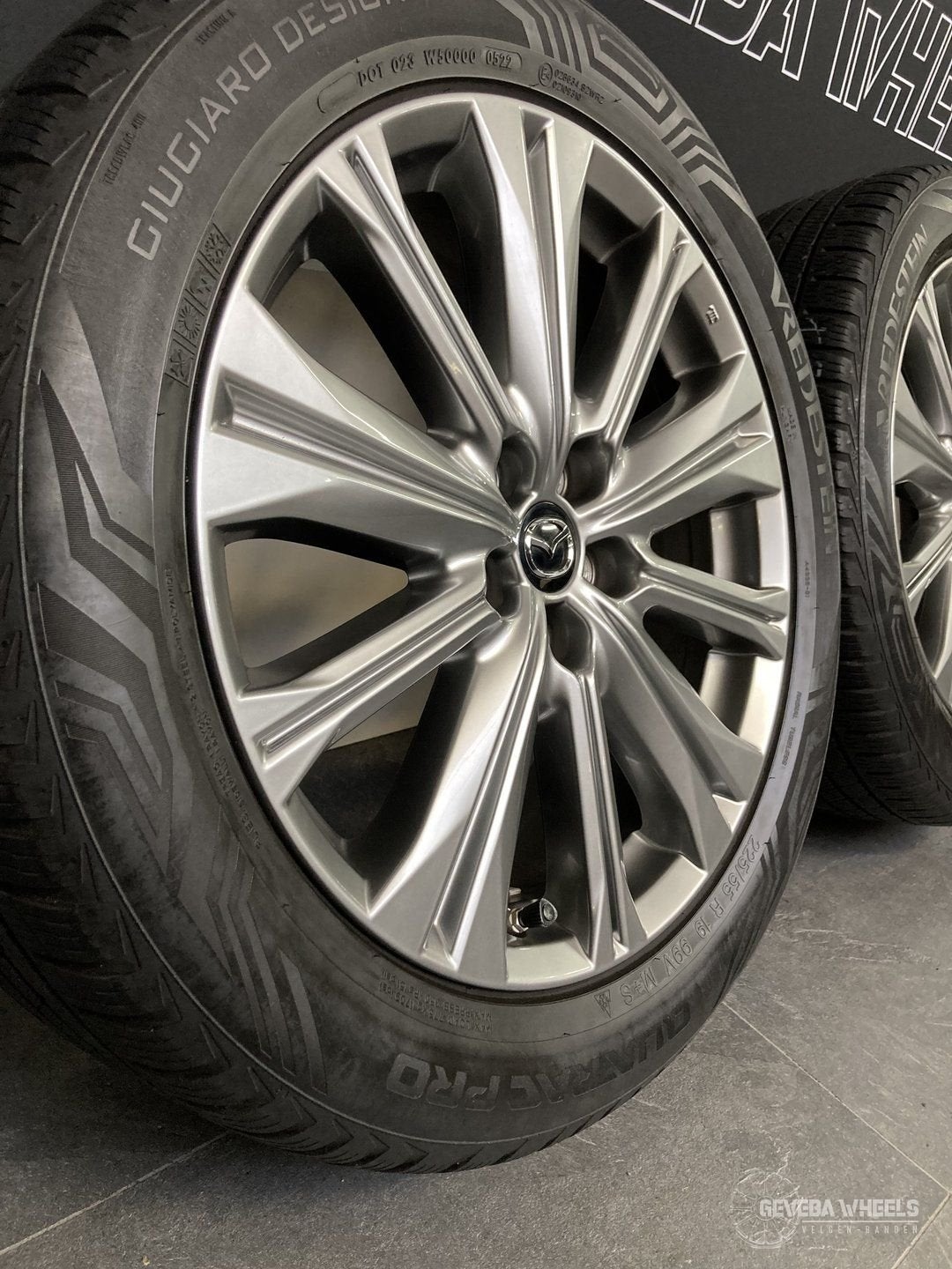 19” originele Mazda CX5 II velgen + allseason banden 5x114.3, 19 inch, Gebruikt, -, -