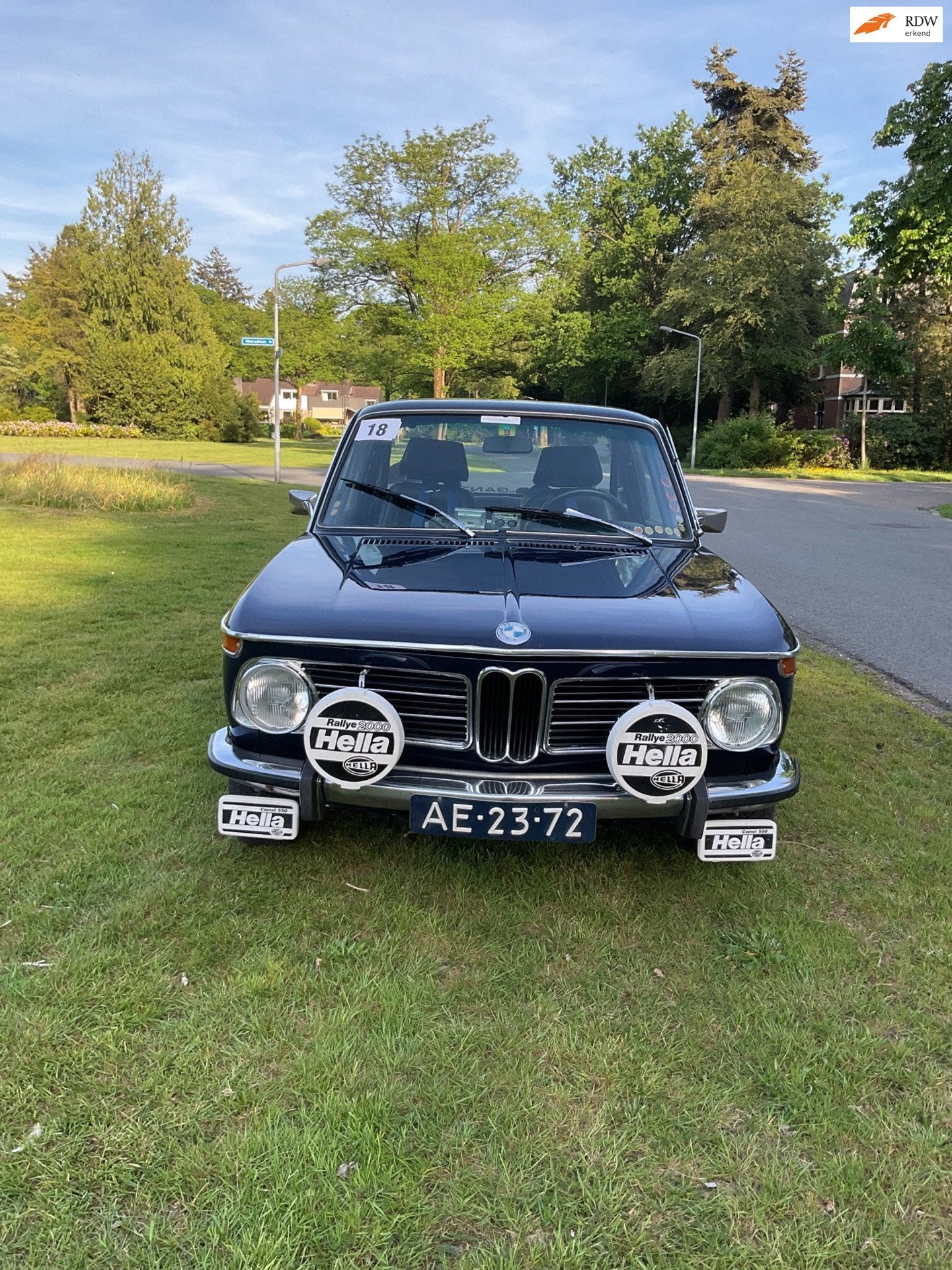 BMW 02-serie 1602, ‘67, geheel klaar voor klassieke ritten, Auto's, Gebruikt, 150 pk, Blauw, Mistlampen