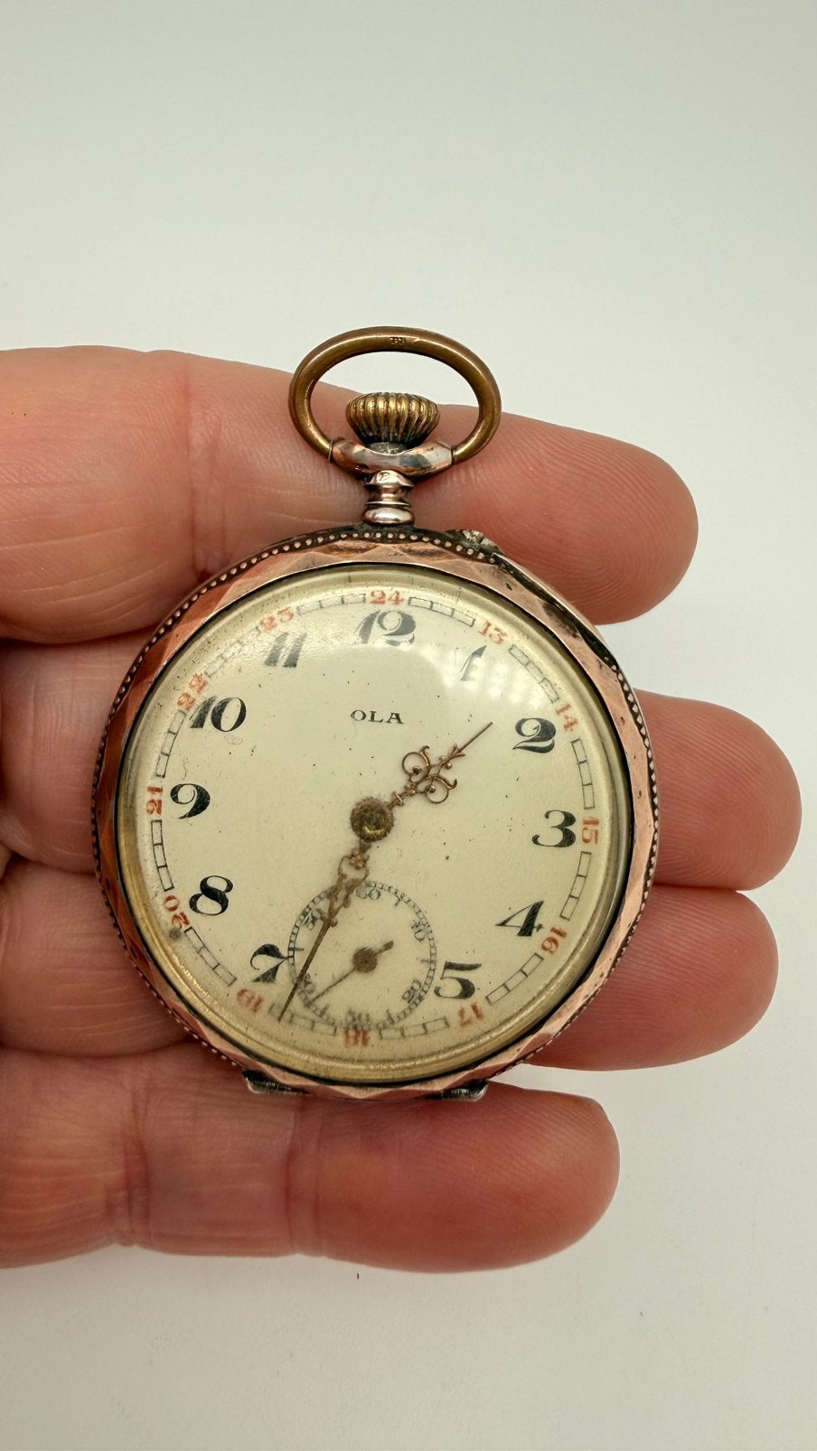 Dit oude zilveren zakhorloge loopt niet., Verzenden, Zilver, Overige merken