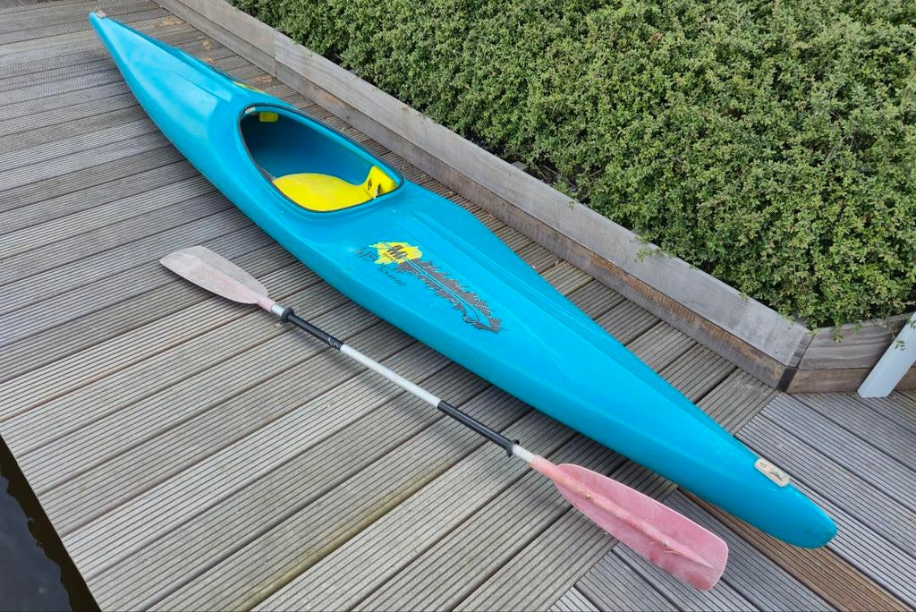 Kajak Mi Designs 415 Tourer met peddel, Watersport en Boten, Kajaks, Gebruikt, 1-persoons, Ophalen