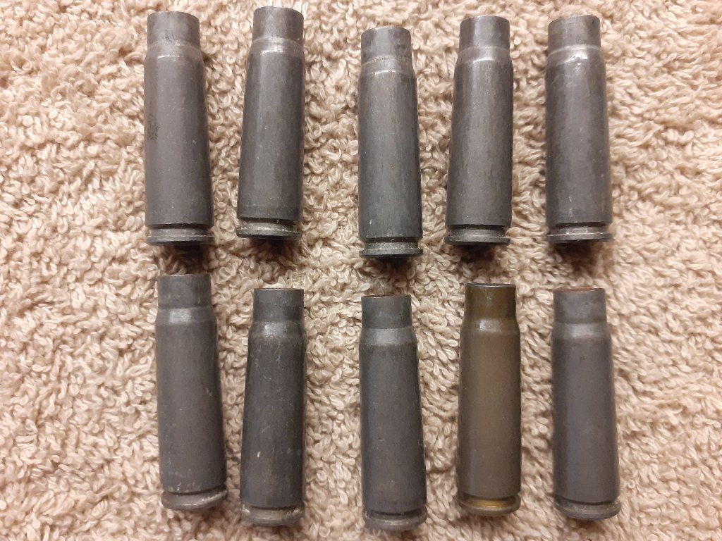 10 hulzen AK47 (ONKLAAR) 7,62 x 39mm, Verzamelen, Ophalen of Verzenden, Landmacht, Nederland, Hulzen of Bodemvondsten