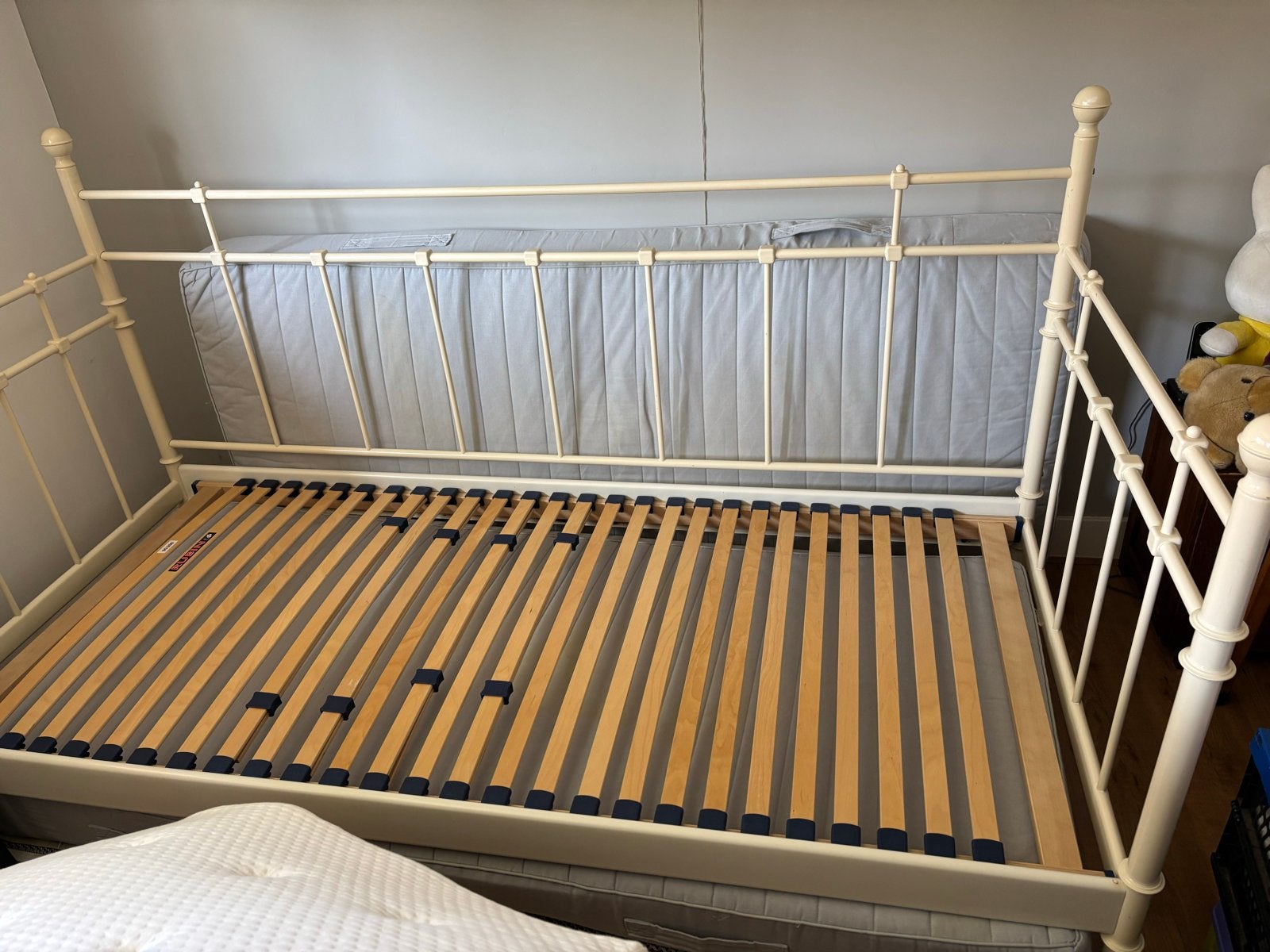 IKEA Hemnes Bedbank - Wit, Eenpersoons, Ophalen, Gebruikt, 90 cm, Eenpersoons