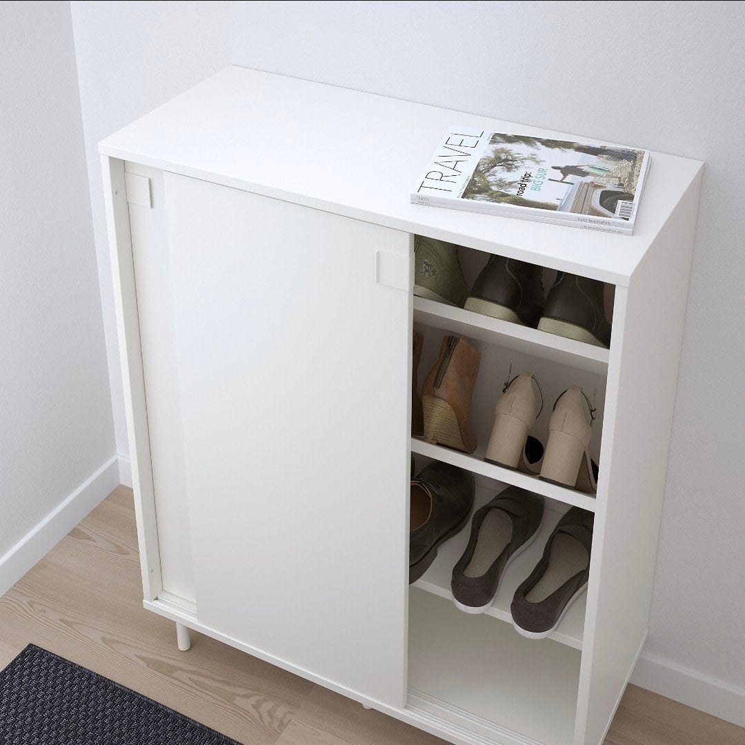 IKEA schoenenkast met schuifdeur, wit (zonder pootjes), Ophalen, Gebruikt, Modern