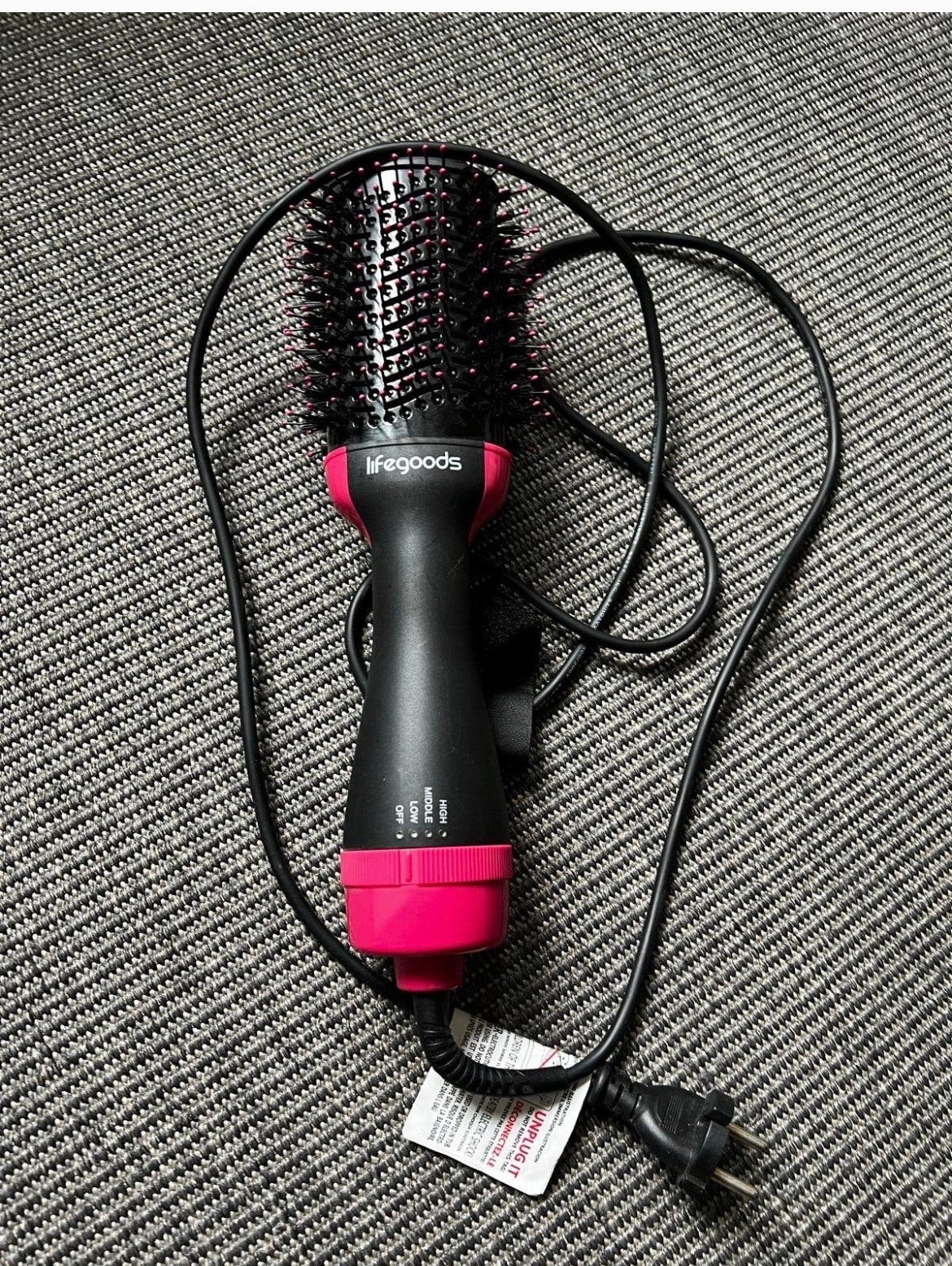 Lifegoods Föhnborstel - Haarstyler - Föhn en Borstel in één, Ophalen of Verzenden, Gebruikt, Föhn of Haardroger