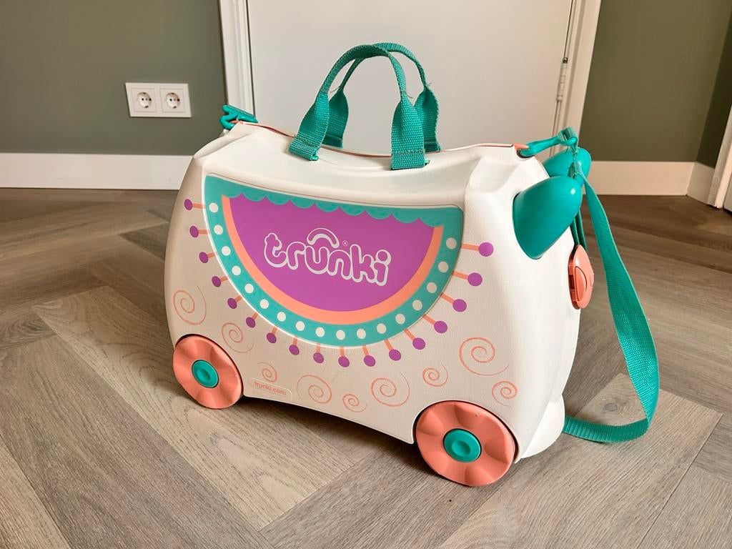 Trunki Kinderkoffer Lola Lama - Ideaal voor Reizen, Sieraden, Tassen en Uiterlijk, Koffers, Wieltjes, Gebruikt, Hard kunststof
