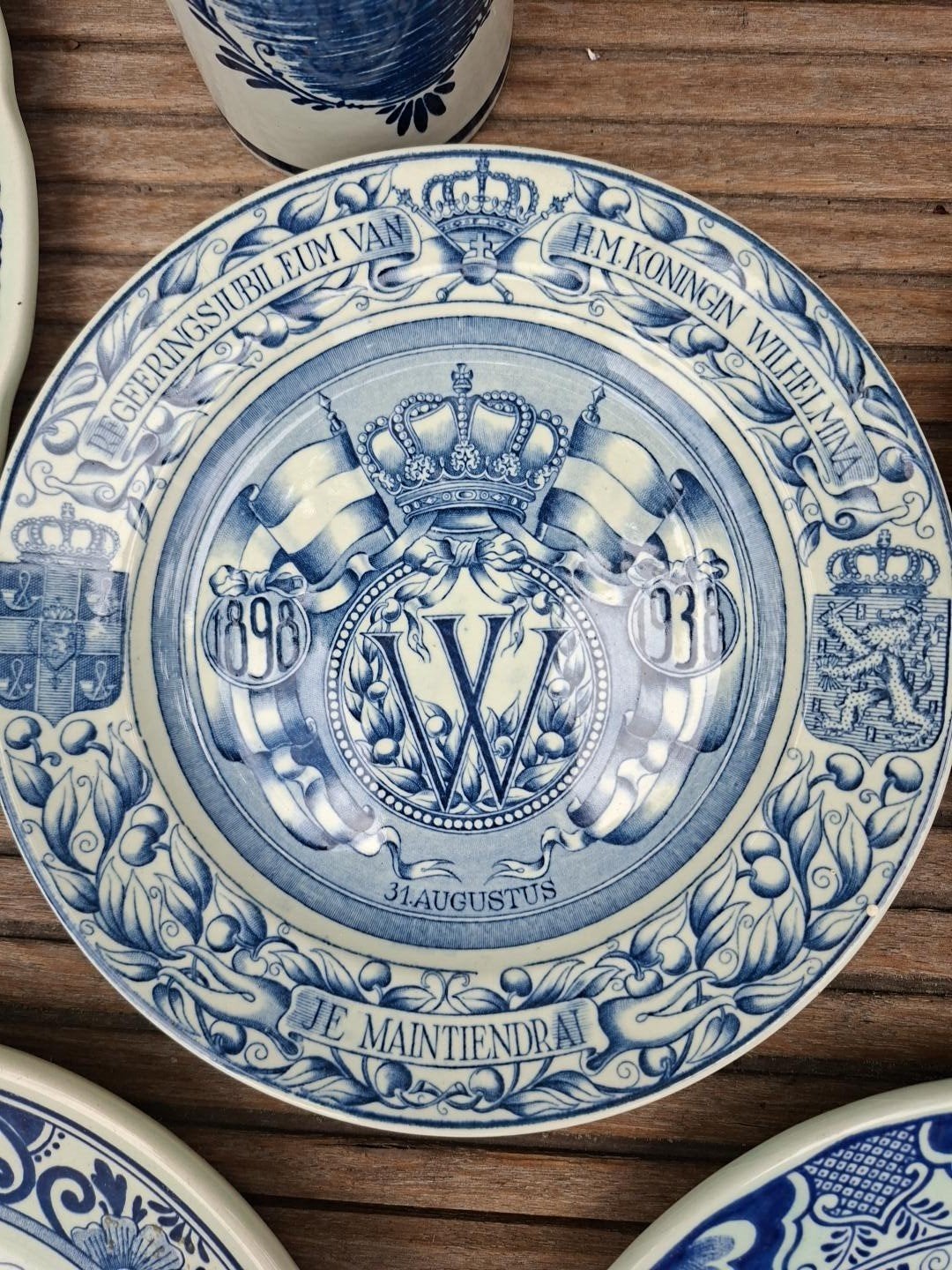 Wilhelmina wandbord, Antiek en Kunst, Ophalen of Verzenden