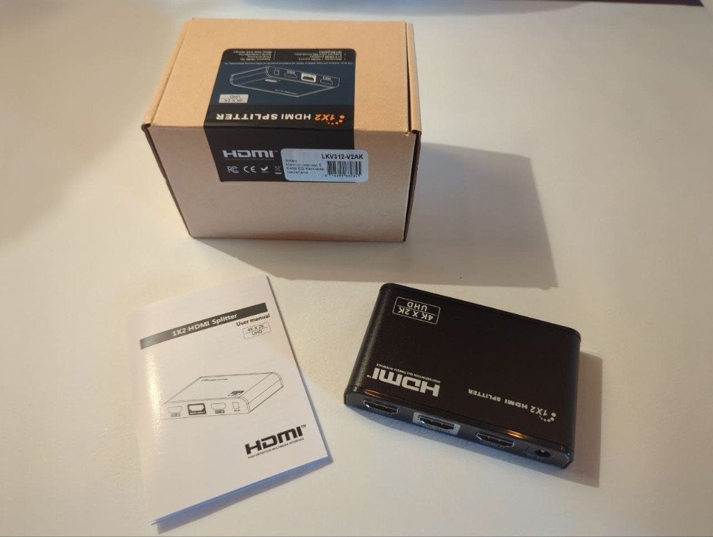 Lenkeng LKV312 2.0 HDMI splitter 1-in-2-uit 4Kx2K @ 60Hz, Ophalen of Verzenden, Nieuw
