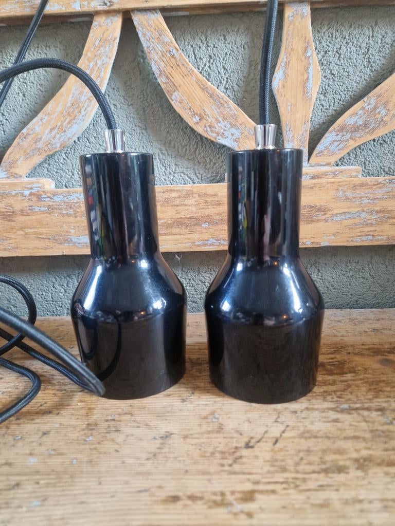 2x Zuiver Mora S hanglamp zwart, Ophalen of Verzenden, Gebruikt, Metaal