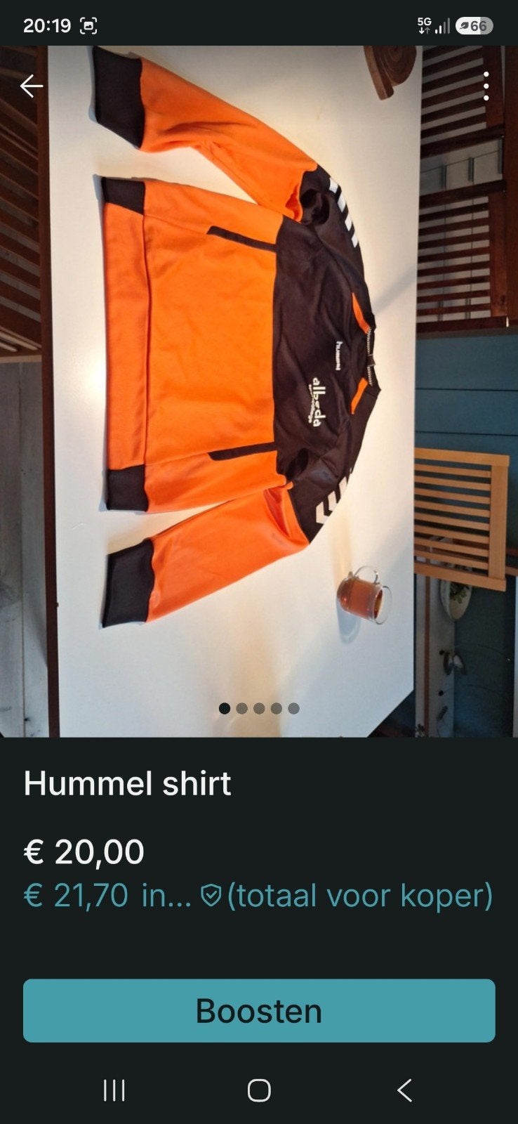 Albeda Hummel sportshirt oranje/zwart, Ophalen of Verzenden, Zo goed als nieuw, Oranje