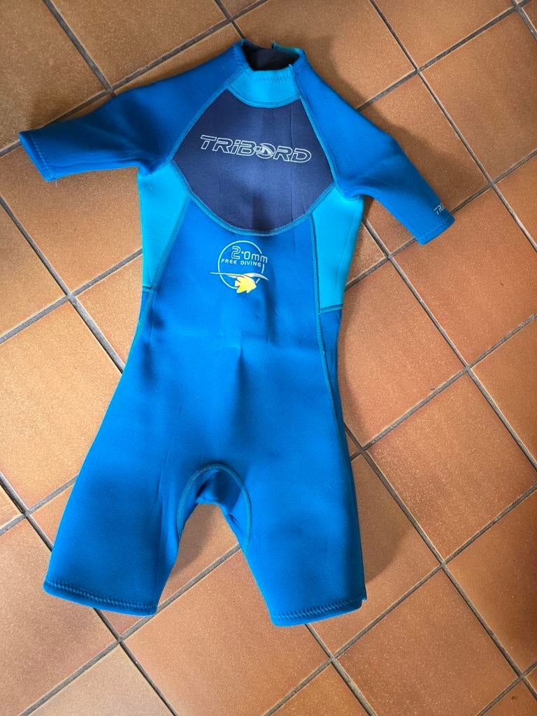 Shorty kinder neopreen wetsuit /surfpak, 2.0 mm, Wetsuit, Ophalen of Verzenden, Zo goed als nieuw, Tribord