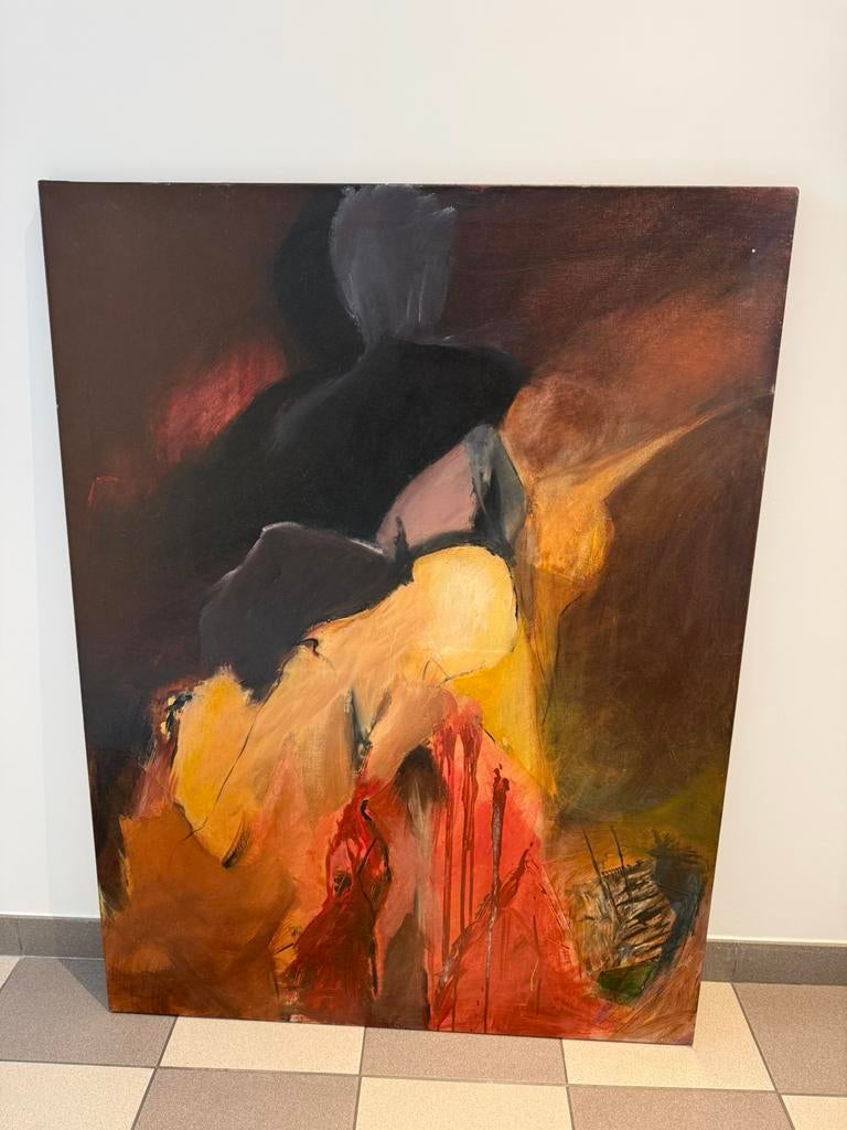 Modern abstract kunst schilderij, Ophalen