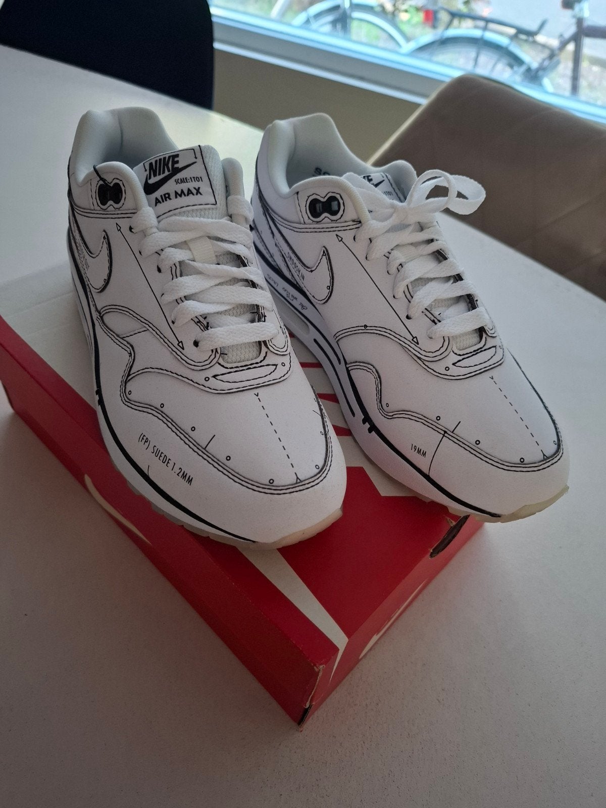 Nike air max 1 Tinker Schematic maar 38, Ophalen of Verzenden, Nieuw, Sneakers of Gympen