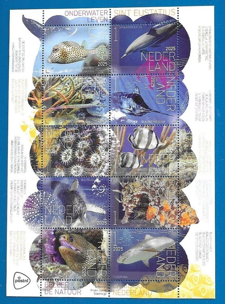 Beleef de natuur – Onderwaterleven Sint Eustatius, Verzenden, Na 1940, Postfris